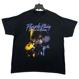 Prince Purple Rain T Shirt Adult Size XL Black Retro Graphic Official Approved